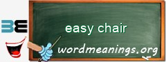 WordMeaning blackboard for easy chair